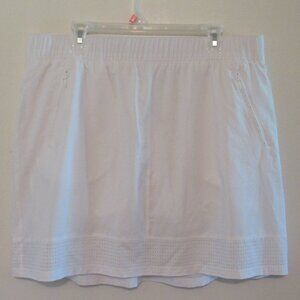T By Talbots Skort Pull On Womens XL White Golf Tennis Wear